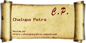 Chalupa Petra névjegykártya